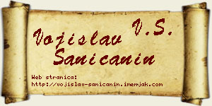 Vojislav Saničanin vizit kartica